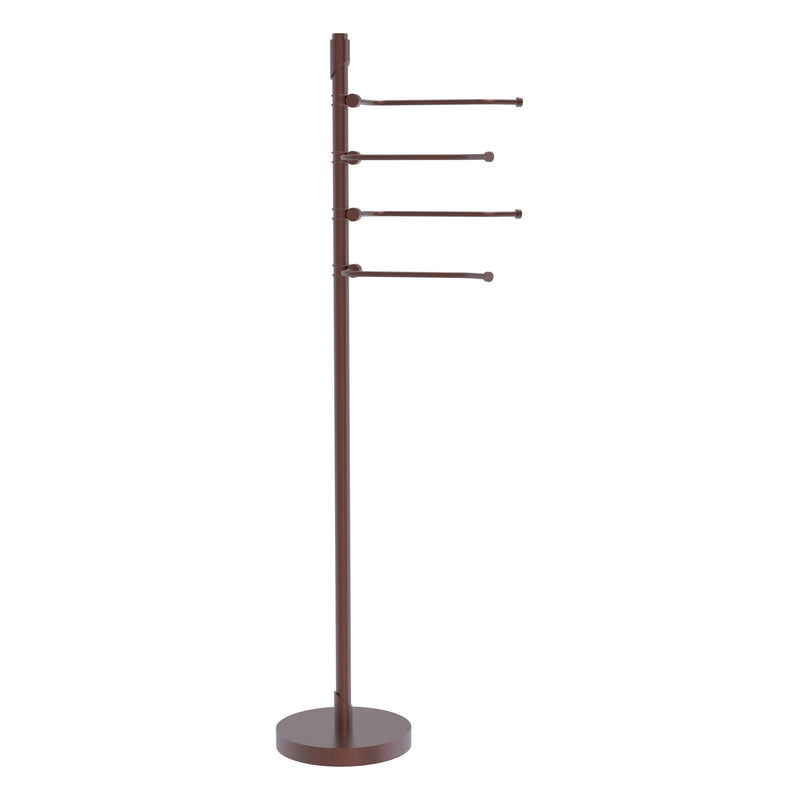 Freestanding 49 Inch 4 Pivoting Swing Arm Towel Valet