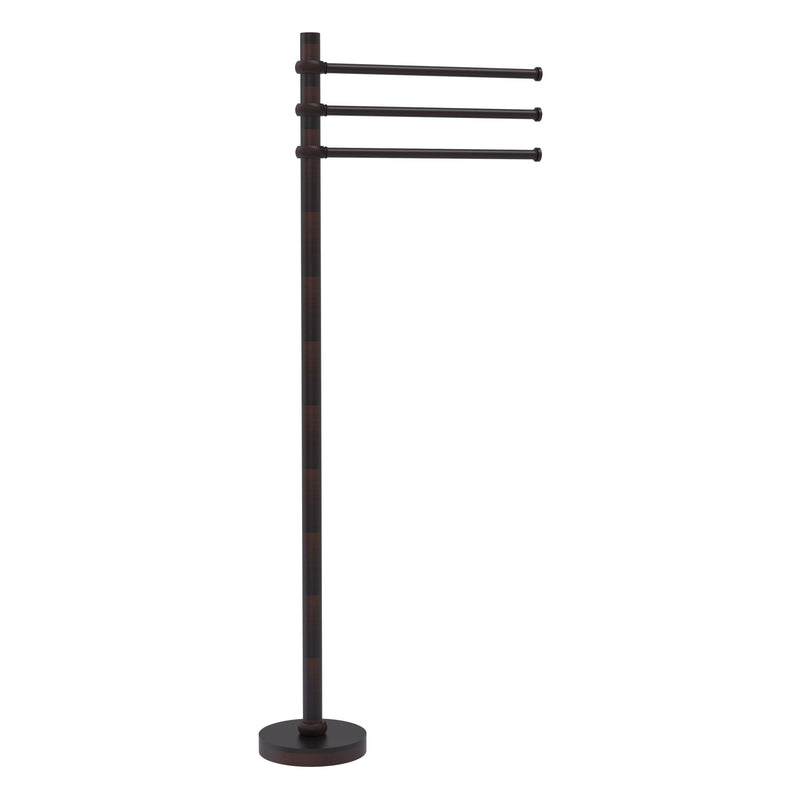 Towel Stand with 3 Pivoting 12 Inch Arms