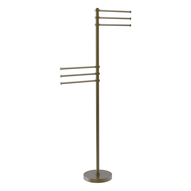 Towel Stand with 6 Pivoting 12 Inch Arms