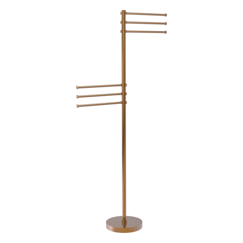 Towel Stand with 6 Pivoting 12 Inch Arms