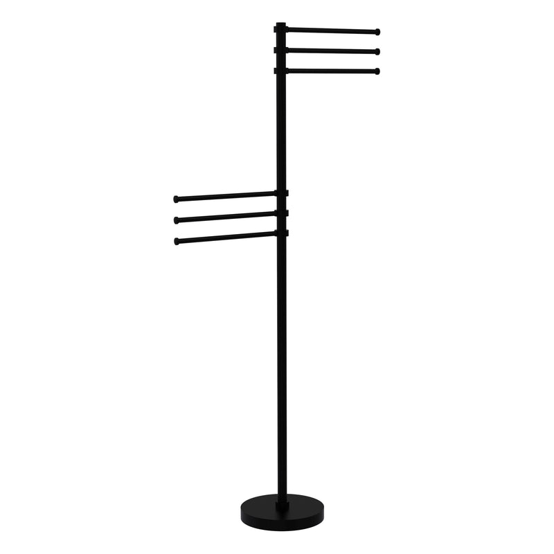 Towel Stand with 6 Pivoting 12 Inch Arms