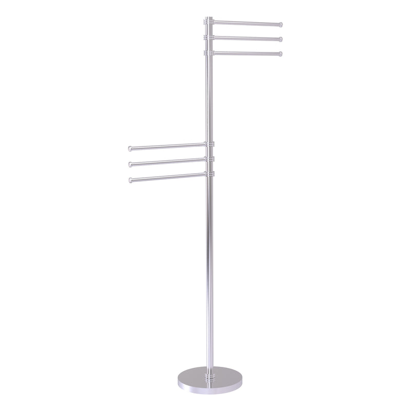 Towel Stand with 6 Pivoting 12 Inch Arms