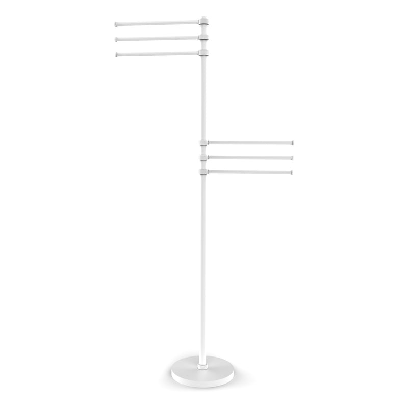 Towel Stand with 6 Pivoting 12 Inch Arms