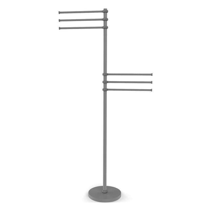 Towel Stand with 6 Pivoting 12 Inch Arms