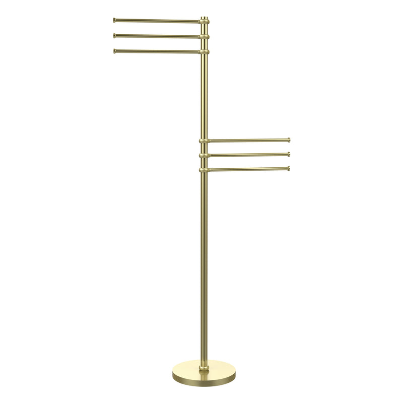 Towel Stand with 6 Pivoting 12 Inch Arms