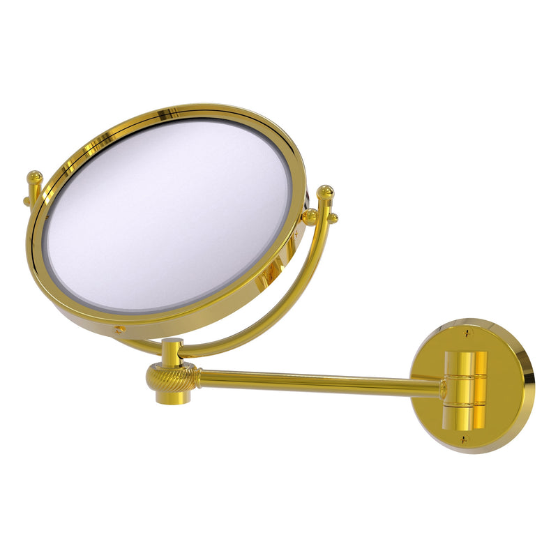 8 Inch Wall Mounted Make-Up Mirror with Twisted Accents