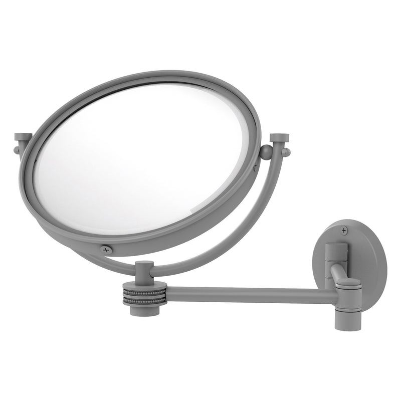 8 Inch Wall Mounted Extending Make-Up Mirror with Dotted Accents