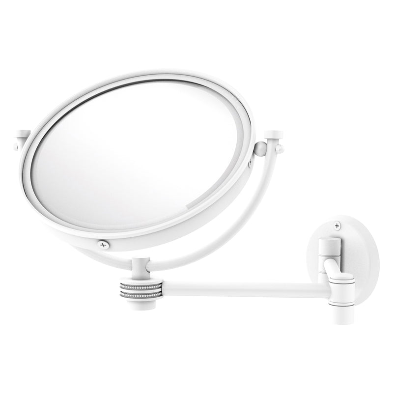 8 Inch Wall Mounted Extending Make-Up Mirror with Dotted Accents