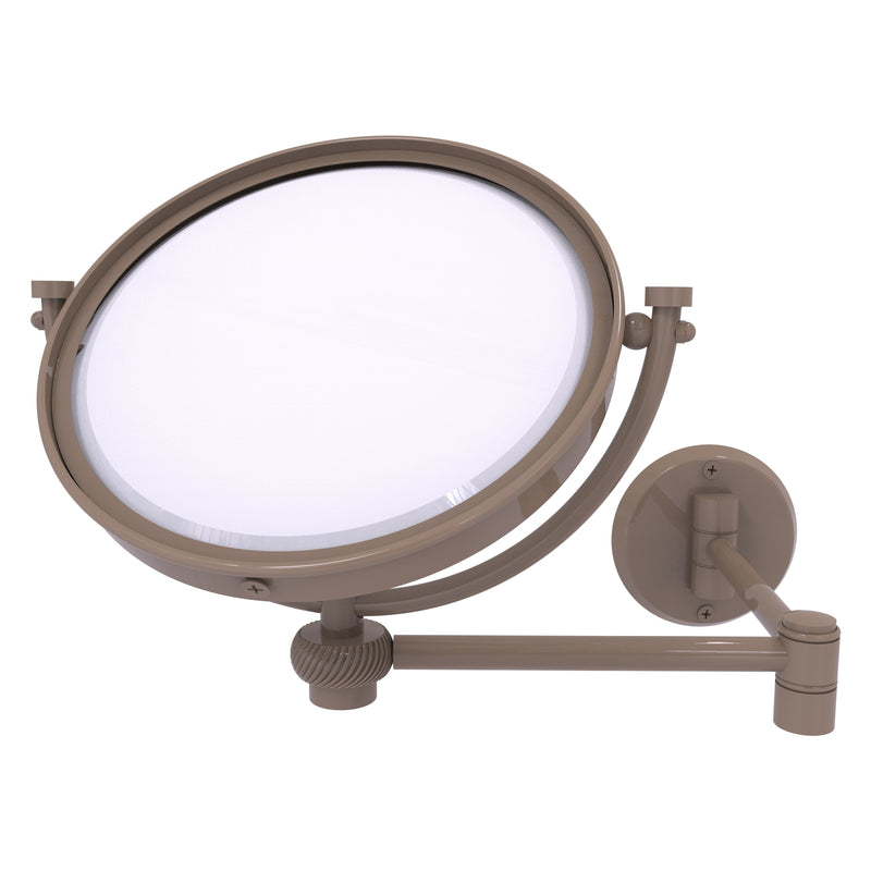 8 Inch Wall Mounted Extending Make-Up Mirror with Twisted Accents