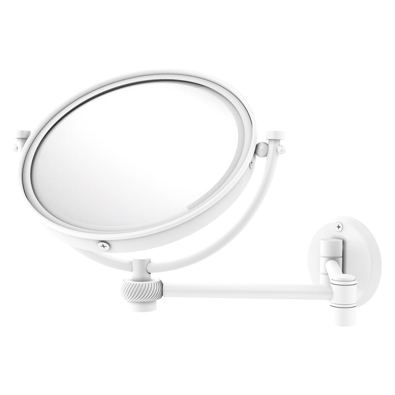 8 Inch Wall Mounted Extending Make-Up Mirror with Twisted Accents