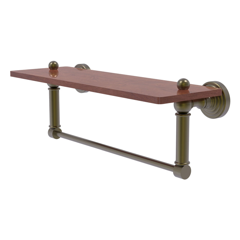 Waverly Place Collection Solid IPE Ironwood Shelf with Integrated Towel Bar