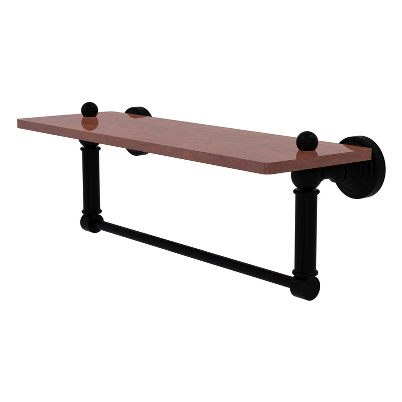 Waverly Place Collection Solid IPE Ironwood Shelf with Integrated Towel Bar