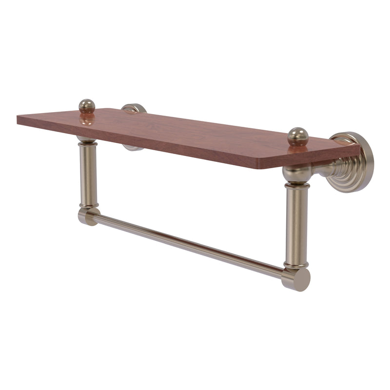 Waverly Place Collection Solid IPE Ironwood Shelf with Integrated Towel Bar