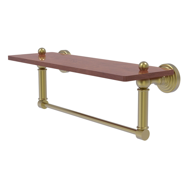 Waverly Place Collection Solid IPE Ironwood Shelf with Integrated Towel Bar