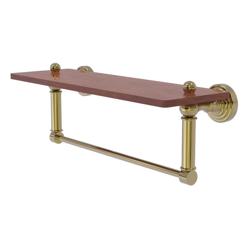 Waverly Place Collection Solid IPE Ironwood Shelf with Integrated Towel Bar