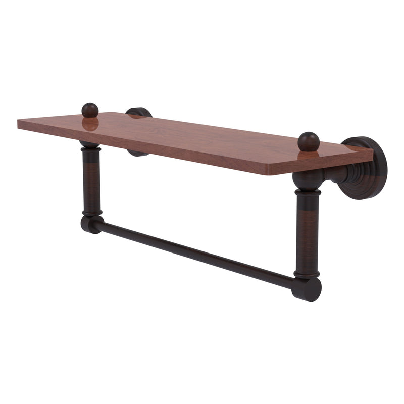 Waverly Place Collection Solid IPE Ironwood Shelf with Integrated Towel Bar