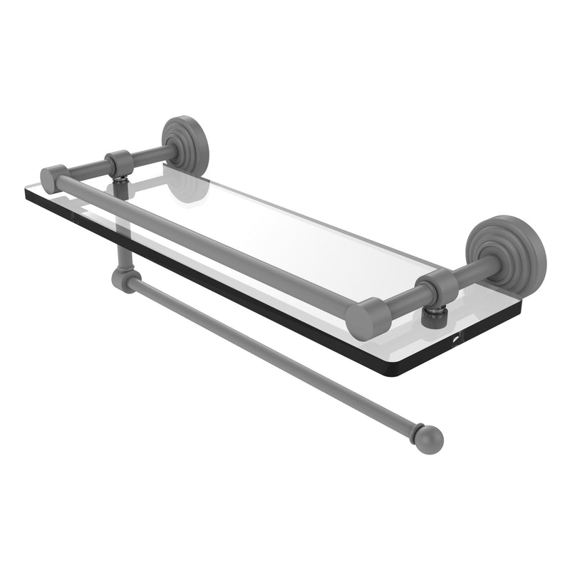 Waverly Place Collection Paper Towel Holder with Gallery Rail Glass Shelf