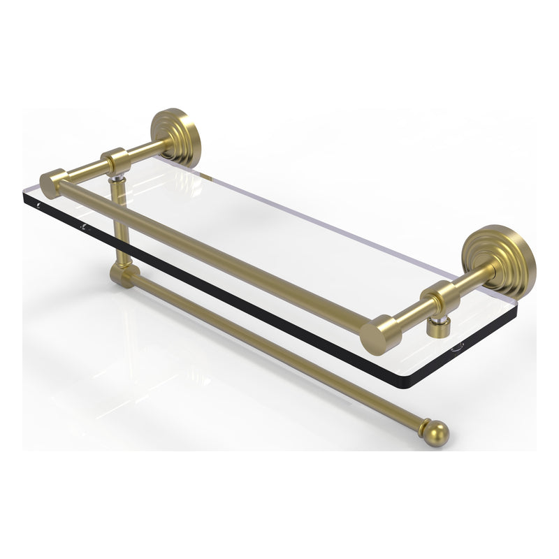 Waverly Place Collection Paper Towel Holder with Gallery Rail Glass Shelf