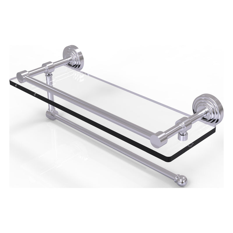 Waverly Place Collection Paper Towel Holder with Gallery Rail Glass Shelf