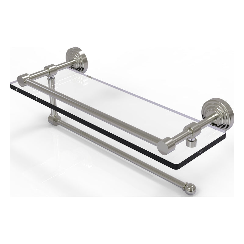 Waverly Place Collection Paper Towel Holder with Gallery Rail Glass Shelf