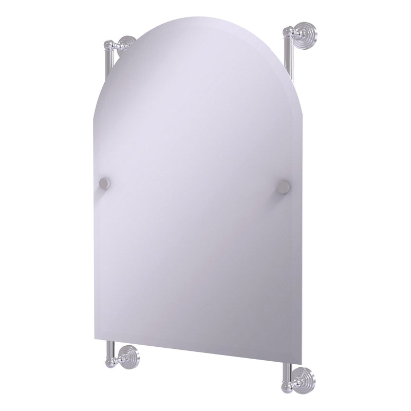 Waverly Place Collection Arched Top Frameless Rail Mounted Mirror