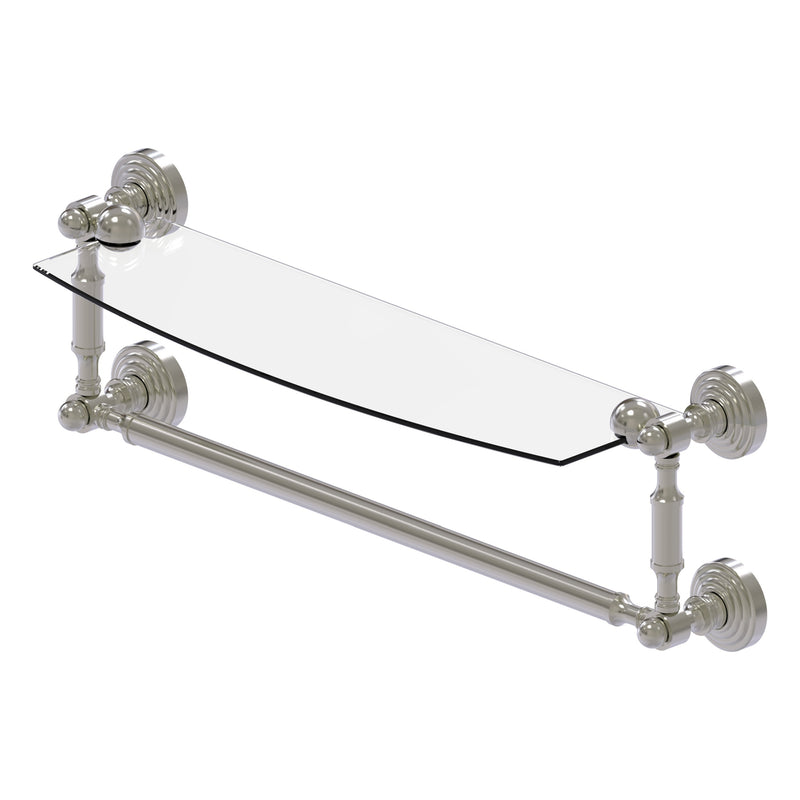 Waverly Place Collection Glass Vanity Shelf  with Integrated Towel Bar