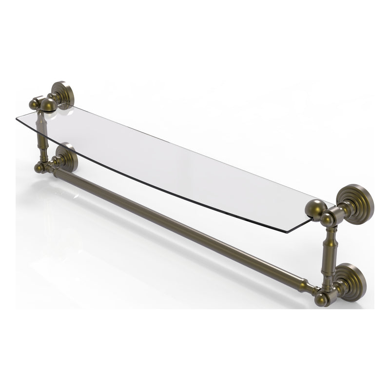 Waverly Place Collection Glass Vanity Shelf  with Integrated Towel Bar