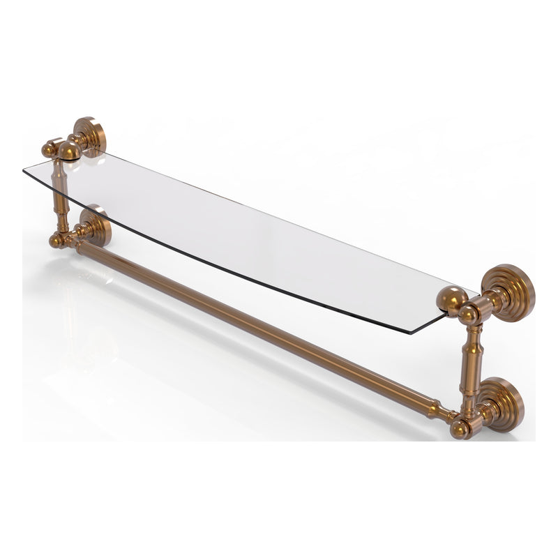 Waverly Place Collection Glass Vanity Shelf  with Integrated Towel Bar