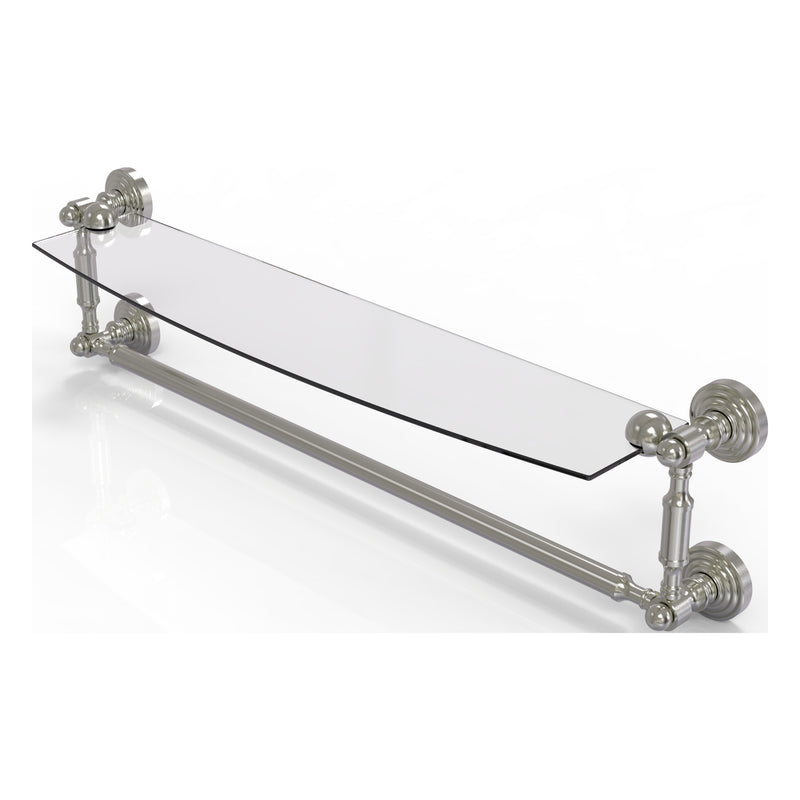 Waverly Place Collection Glass Vanity Shelf  with Integrated Towel Bar