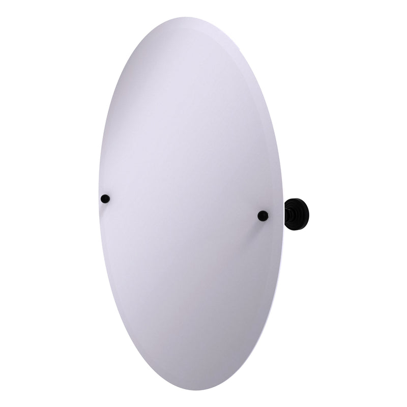 Frameless Oval Tilt Mirror with Beveled Edge