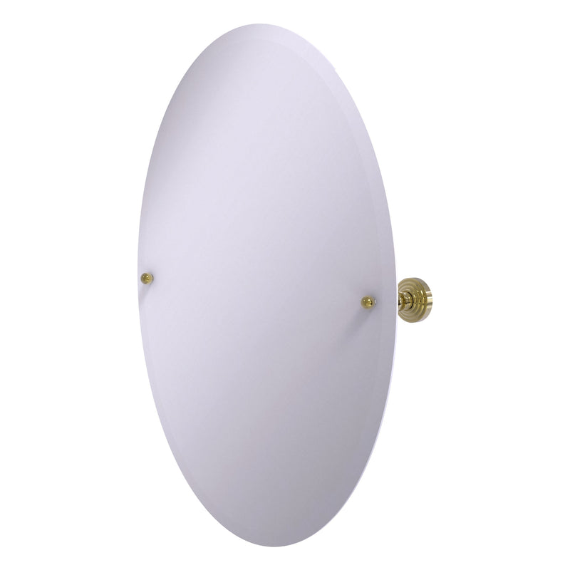 Frameless Oval Tilt Mirror with Beveled Edge