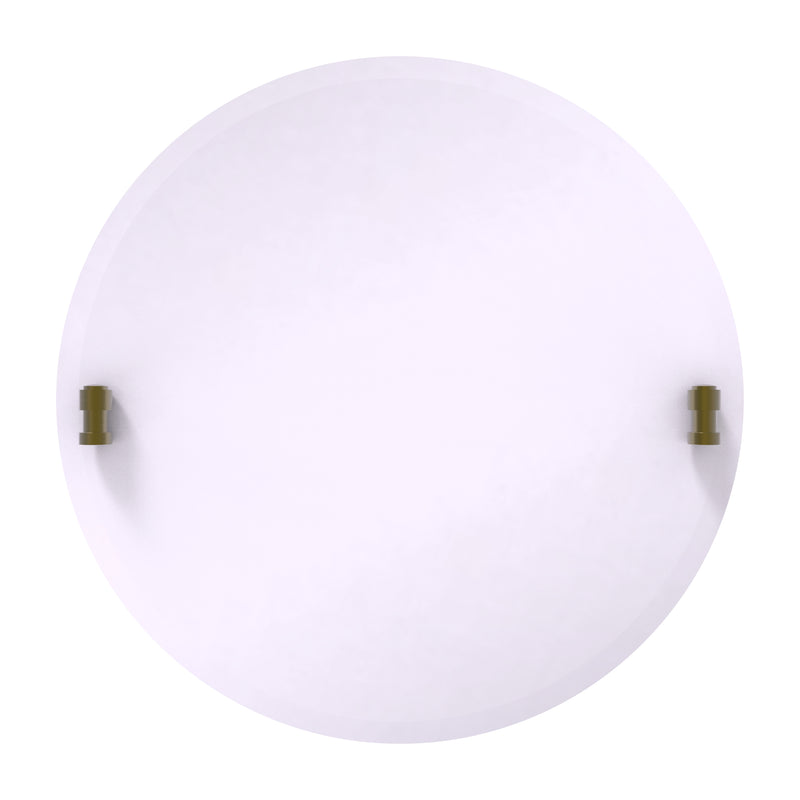 Frameless Round Tilt Mirror with Beveled Edge