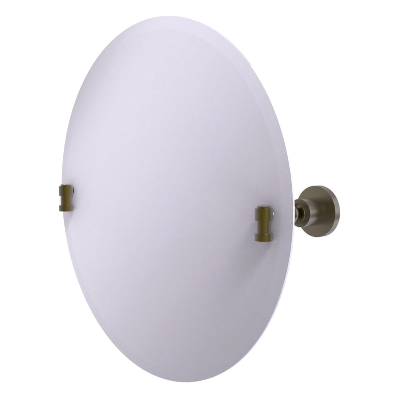 Frameless Round Tilt Mirror with Beveled Edge