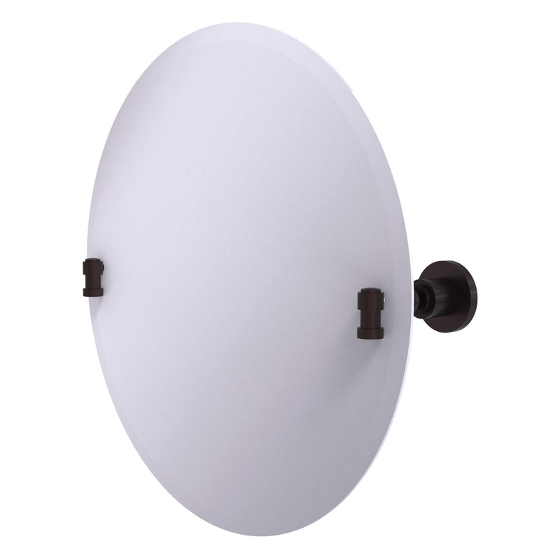 Frameless Round Tilt Mirror with Beveled Edge