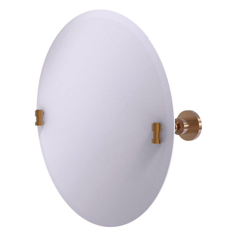 Frameless Round Tilt Mirror with Beveled Edge