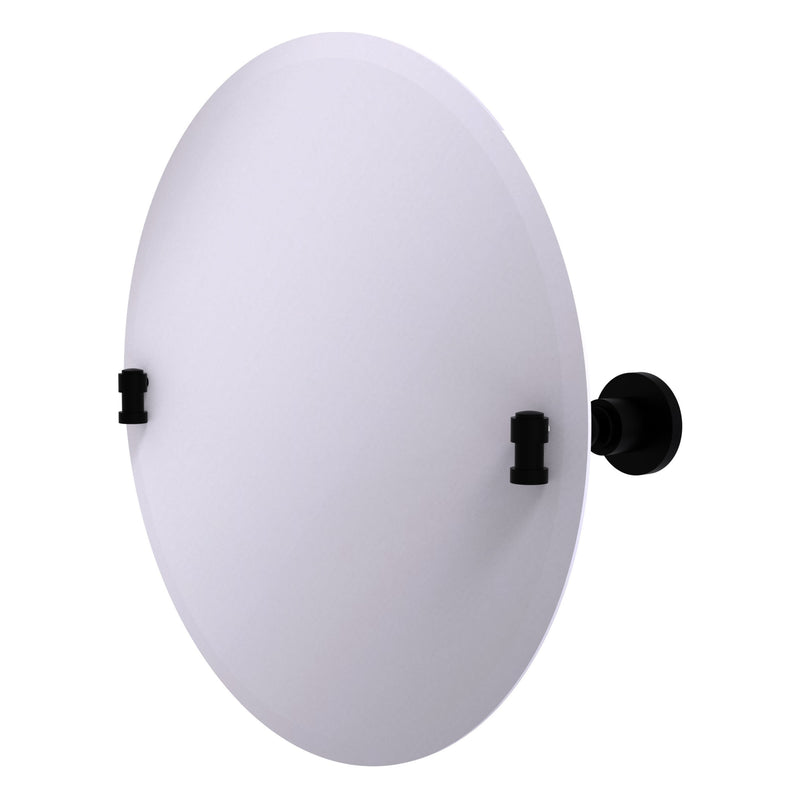 Frameless Round Tilt Mirror with Beveled Edge