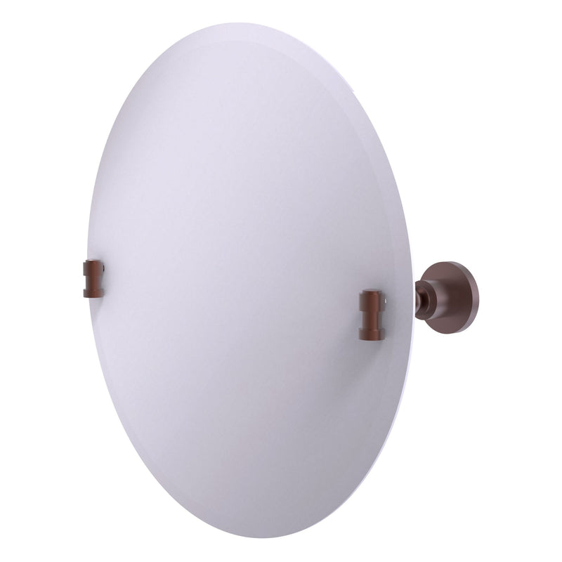 Frameless Round Tilt Mirror with Beveled Edge