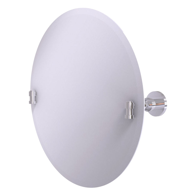 Frameless Round Tilt Mirror with Beveled Edge