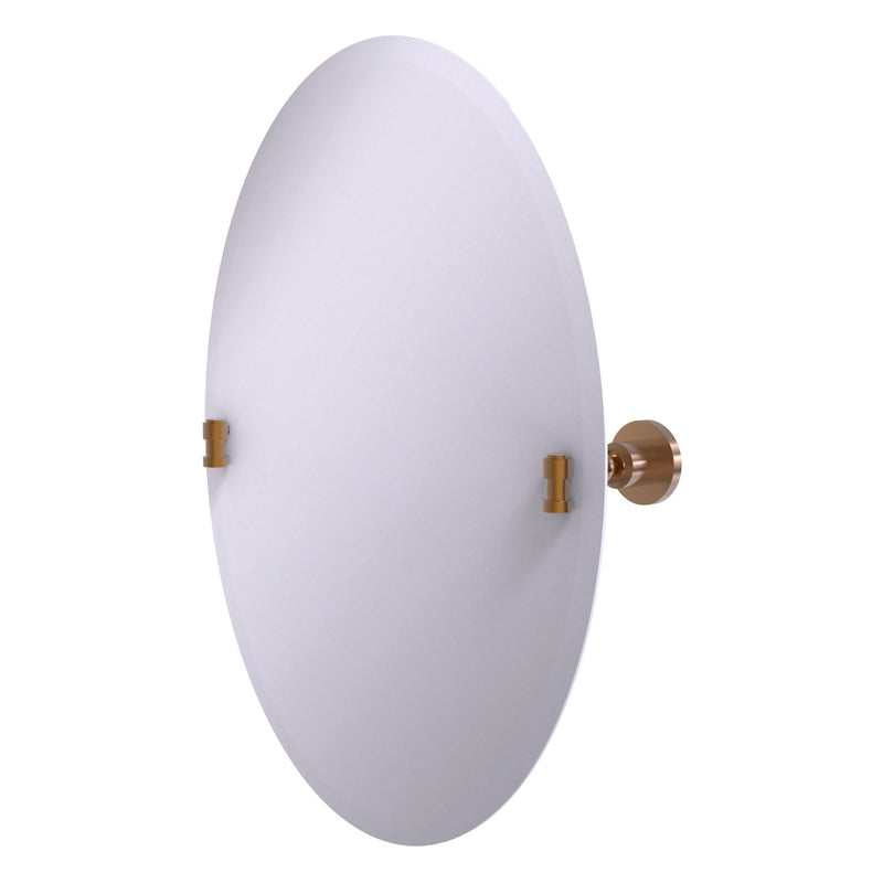 Frameless Oval Tilt Mirror with Beveled Edge