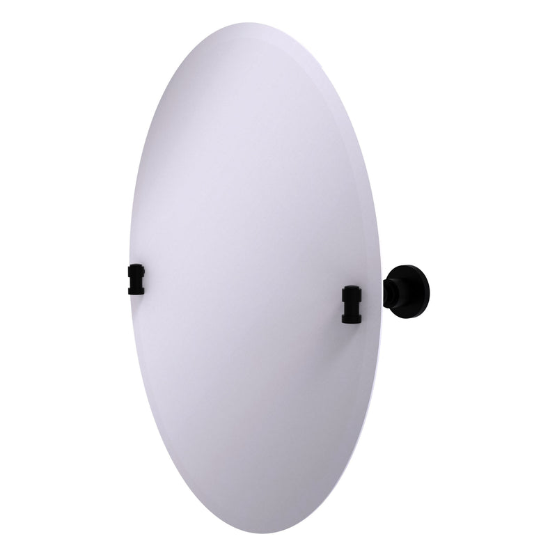 Frameless Oval Tilt Mirror with Beveled Edge