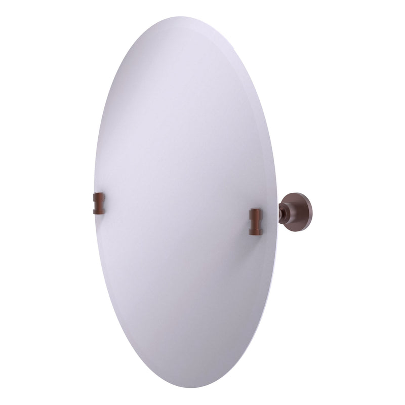 Frameless Oval Tilt Mirror with Beveled Edge