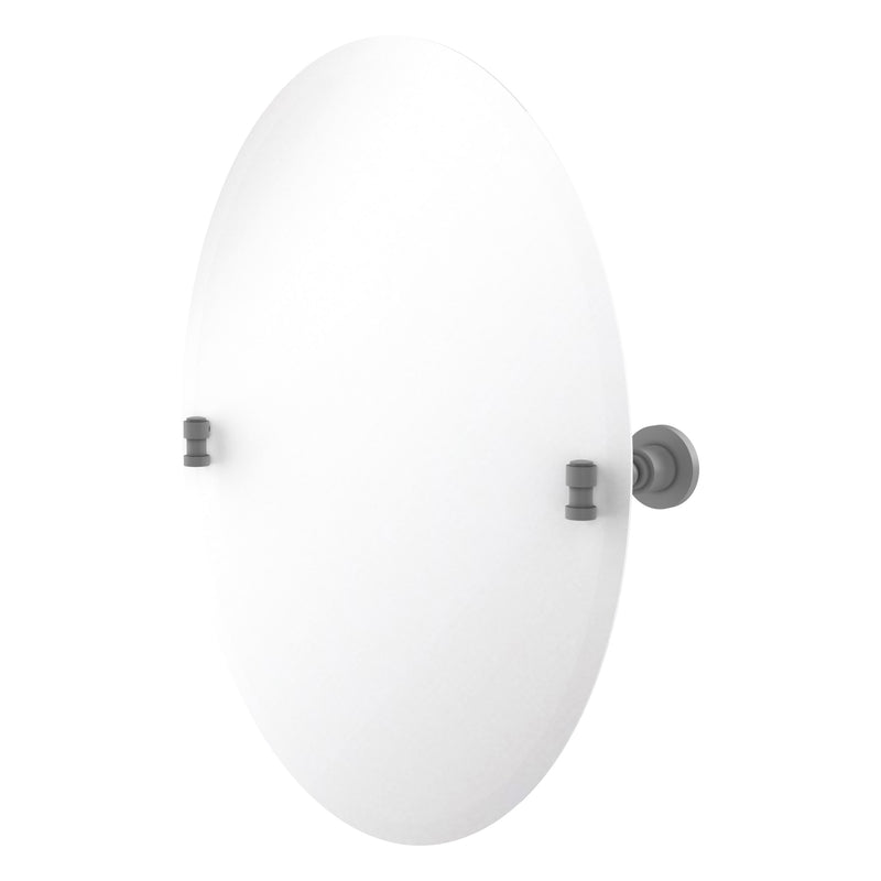 Frameless Oval Tilt Mirror with Beveled Edge