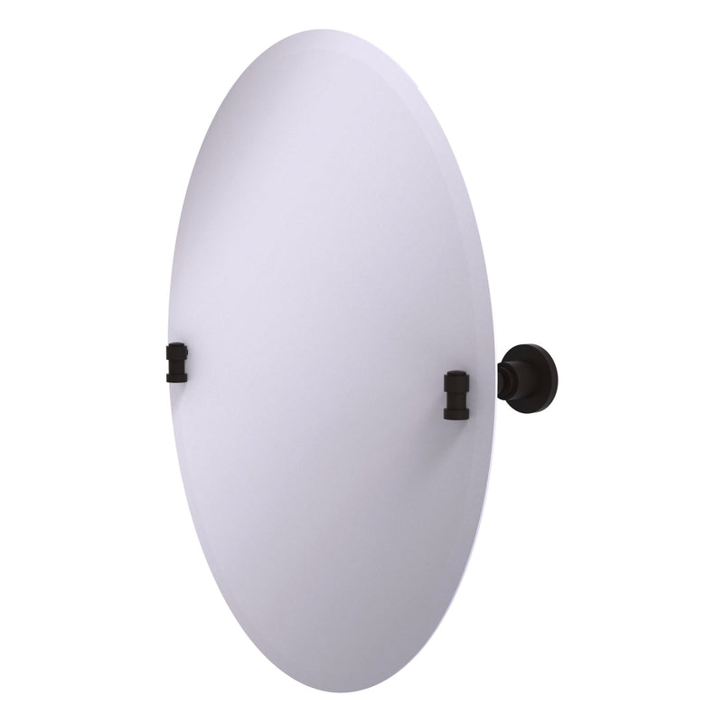 Frameless Oval Tilt Mirror with Beveled Edge