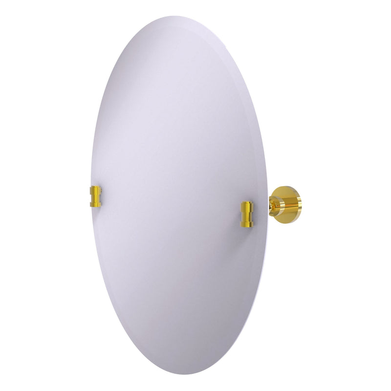 Frameless Oval Tilt Mirror with Beveled Edge