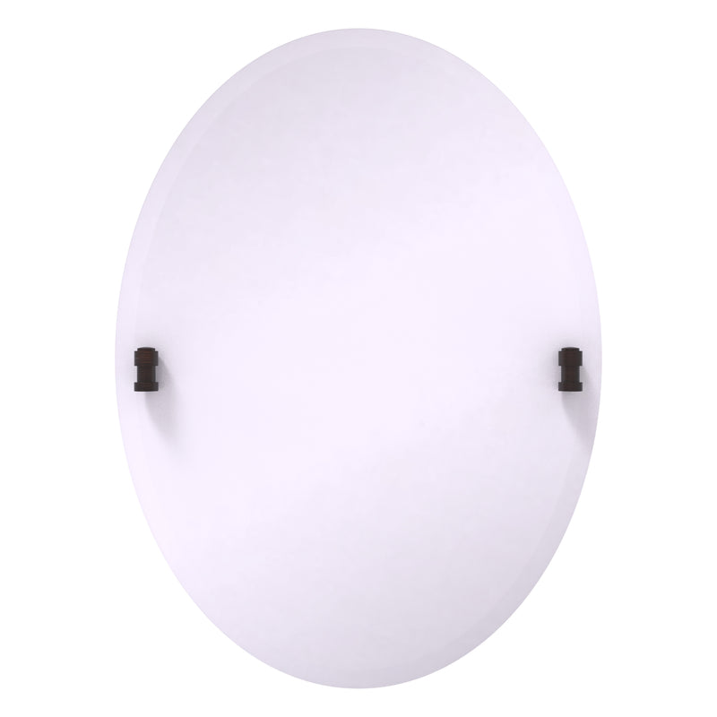 Frameless Oval Tilt Mirror with Beveled Edge