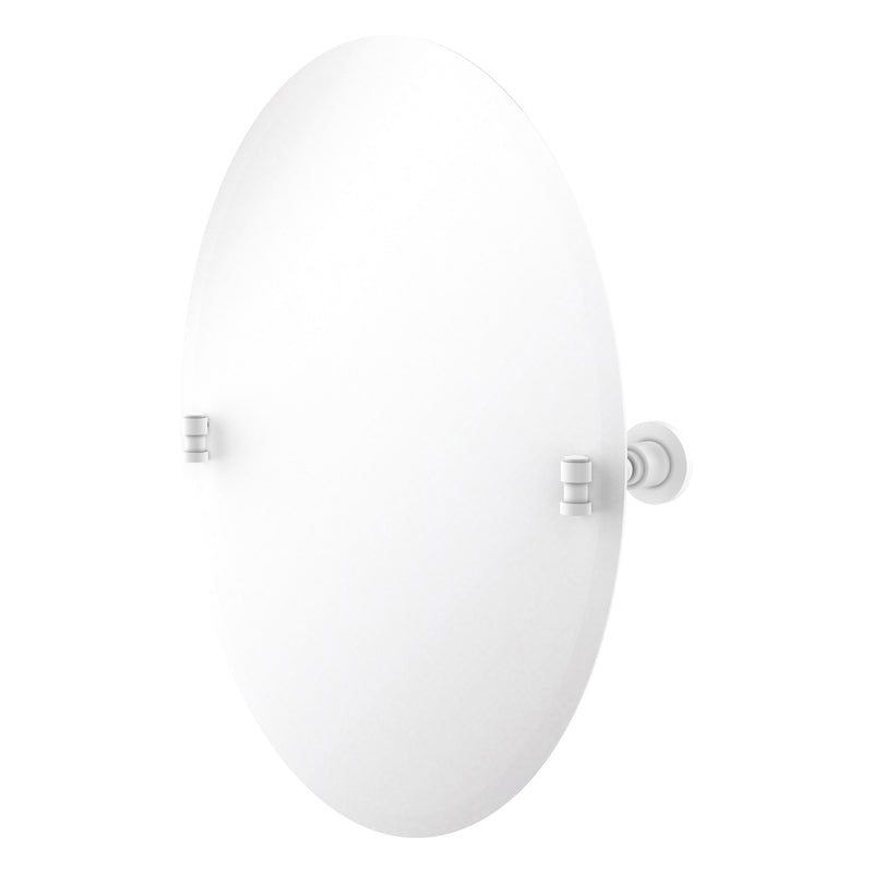 Frameless Oval Tilt Mirror with Beveled Edge