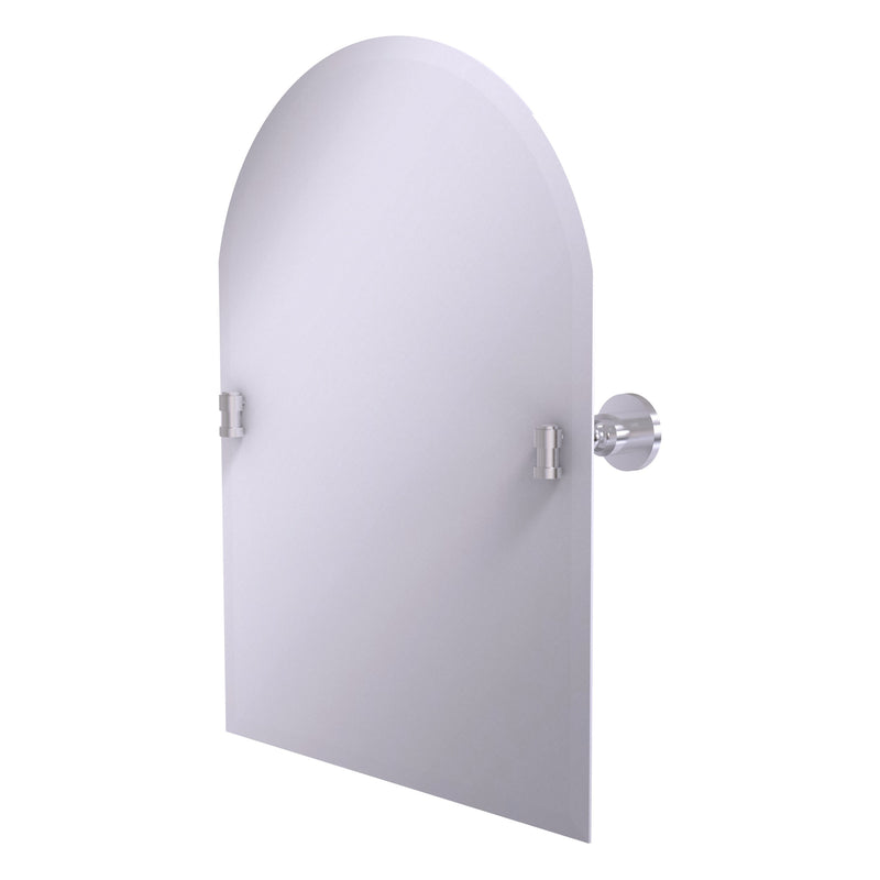 Frameless Arched Top Tilt Mirror with Beveled Edge